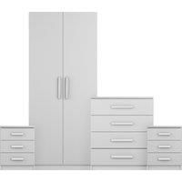Sudbury 4 Piece Double Wardrobe Bedroom Furniture Set