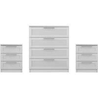 Sudbury Framed 3 Piece Bedroom Furniture Set, White
