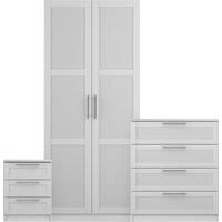 Sudbury Framed 3 Piece Double Wardrobe Bedroom Furniture Set