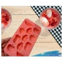 Fruit Ice Cube Mould,Pineapple Shape Twelve Cavity Reusable Kids Summer Drinks