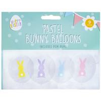 Pastel Bunny Balloons: Pack of 9