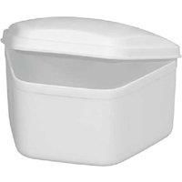 GEM Imports PER4969 Denture Case | White | Pack of 1 | 15.5x15.5x16.2cm