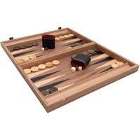 Manopoulos Tournament Walnut & Maple Backgammon Set Premium Edition