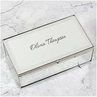 Personalised Glass Mirrored Jewellery Box