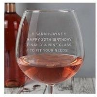 The Personalised Memento Company Personalised Large Wine Glass