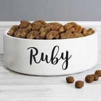 Custom Personalised Any Name 14cm Medium White Pet Bowl