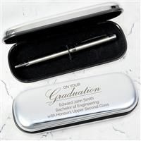 Personalised Message Graduation Ball Point Pen - Black