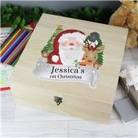 Personalised Colourful Wooden Christmas Eve Box