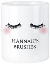 Personalised Message Eyelashes Print Ceramic Storage Pot