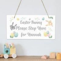 Personalised Easter Springtime Wooden Sign