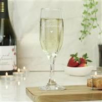 Custom Personalised Engraved Bridesmaid Champagne Flute Glass with Box. Ideal for Weddings.