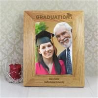 Personalised Message Graduation Wooden Photo Frame - 21x16cm