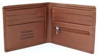 Personalised Message Tan Leather Wallet
