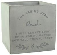 Personalised Message Concrete Plant Pot