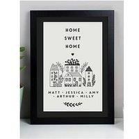 The Personalised Memento Company Personalised Home Sweet Home A4 Framed Print