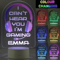 The Personalised Memento Company Printed Led Light - Gaming Girls