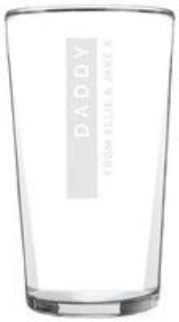 Personalised Message Pint Glass