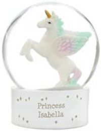Personalised Message Unicorn Snow Globe