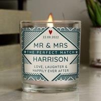 Personalised The Perfect Match Jar Candle