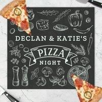 Personalised Pizza Glass Worktop Saver