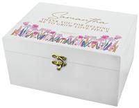 Personalised Message Wild Flower Keepsake Box