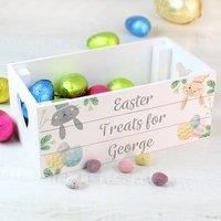 Personalised Easter Egg Hunt Small Wooden Crate