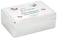 Personalised Message Butterfly Jewellery Box
