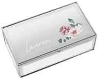 Personalised Message Floral Jewellery Box