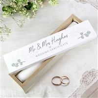 Personalised Message Wooden Certificate Holder