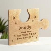 Personalised Star Design Jigsaw Piece Ornament