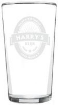 Personalised Message Beer Label Pint Glass