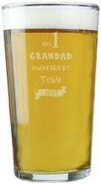 Personalised Message Number One Awarded By Pint Glass