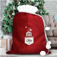 Personalised Gnome Girl Christmas Sack
