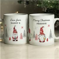 Personalised Gnome Christmas Mug