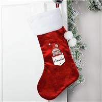Personalised Girl Gnome Christmas Stocking
