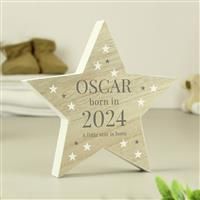 Personalised Message Born In Star Christmas Ornament
