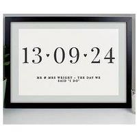 The Personalised Memento Company Personalised Anniversary A3 Black Framed Print