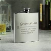The Personalised Memento Company Personalised Groomsman Hip Flask