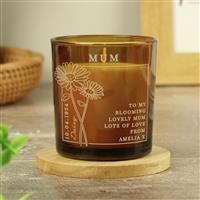 Personalised Message April Birth Flower Candle - Vanilla