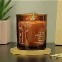 Personalised Message November Birth Candle - Vanilla