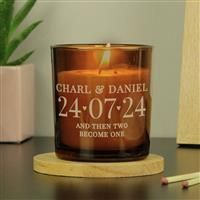 Personalised Message Special Date Candle - Vanilla