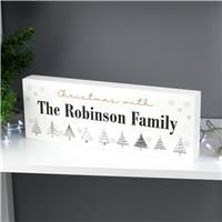 Personalised Christmas Tree Wooden Mantel Ornament