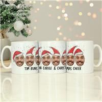 Custom Personalised Photo Upload Christmas Santa Mug, Cup. Secret Santa, Stocking Filler