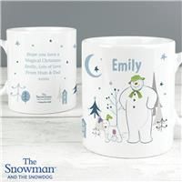 Personalised Message The Snowman And Snowdog Mug