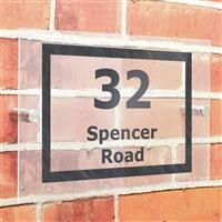 Personalised Message Marble Acrylic House Sign