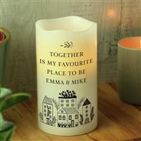 Personalised Message Home Led Candle