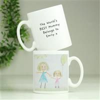 Personalised Message Childrens Drawing Photo Mug