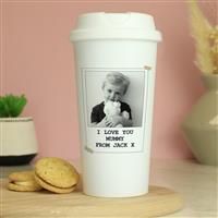 Personalised Message Photo Upload Travel Mug - 380ml