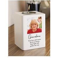 Custom Personalised Photo Upload White Wooden Tea light Holder. For Christmas, Weddings, Memorial, Anniversary, Birthdays