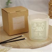 Personalised Message 30th Wedding Anniversary Candle Jar